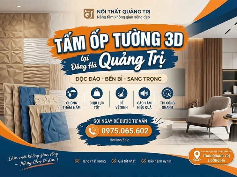 Tấm ốp tường 3D tại Đông Hà Quảng Trị