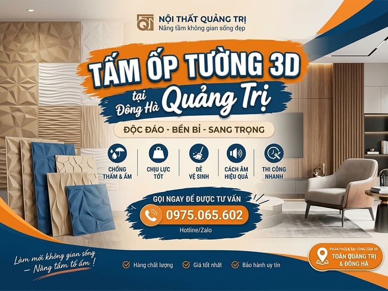Tấm ốp tường 3D tại Đông Hà Quảng Trị